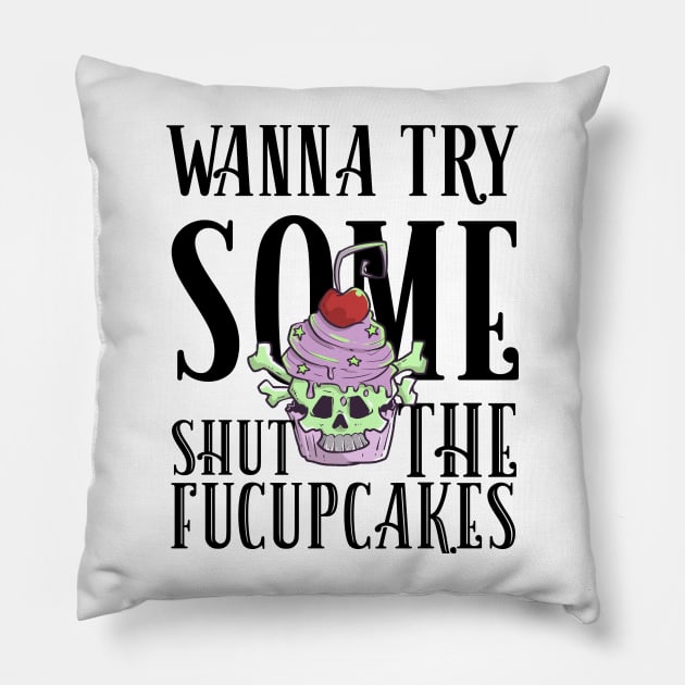 Pastel Goth Cupcake Meme Kawaii Gothic Sarcastic Eboy Egirl Pillow by TellingTales