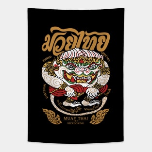 Muay Thai Kickboxing Hanuman Tapestry