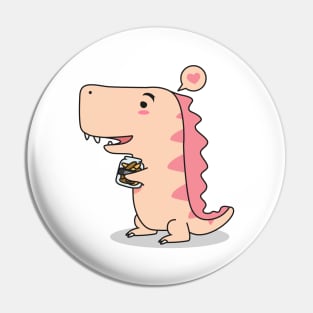 Cute Dinosaur Cartoon Art Pin