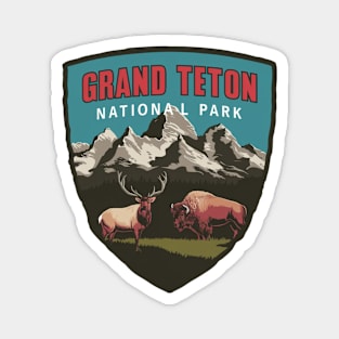 Grand Teton Wyoming Wildlife Magnet