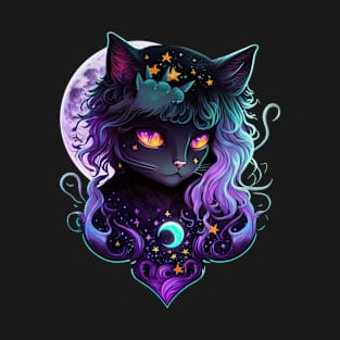 witchy cat ᗢ T-Shirt