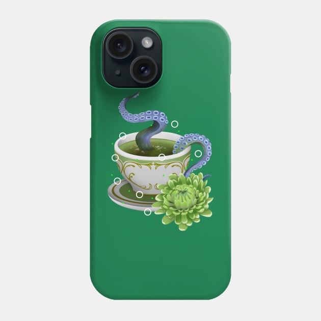 Green Chrysanthemum Tea Phone Case by Firebluegraphics