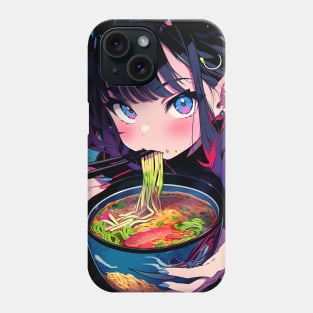 Cute Anime Girl |  Ramen Noodles | Hentaii Chibi Kawaii Design Phone Case