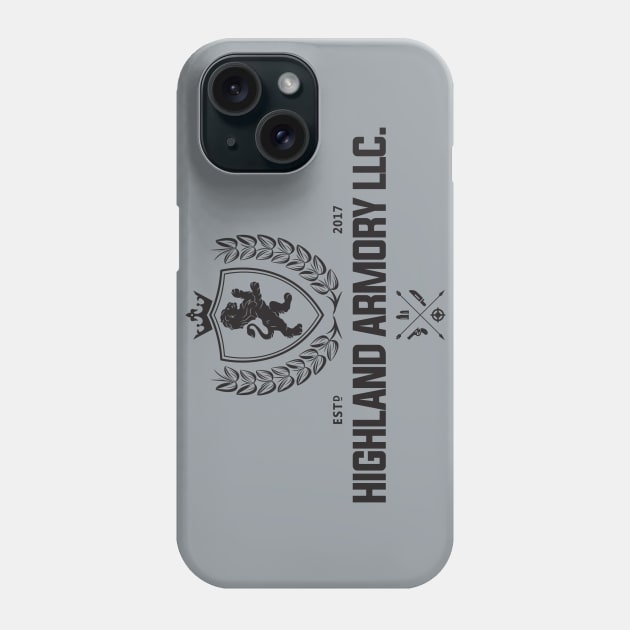 Highland Armory Black Phone Case by gijimbo83