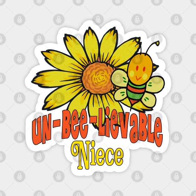 Unbelievable Niece Sunflowers and Bees Magnet by FabulouslyFestive