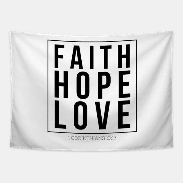 Faith - Hope - Love Tapestry by mikepod