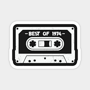 Best of 1974 Retro Cassette Tape 1974 Birthday Magnet