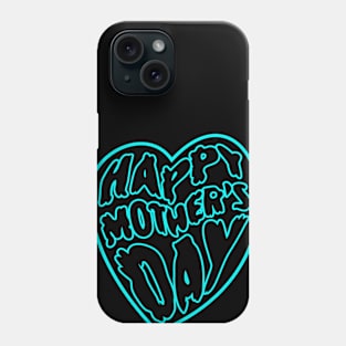 Happy Mother's Day Heart #4. Psychedelic Rock Art Nouveau Retrowave Phone Case