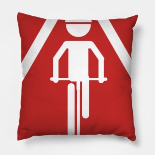 cycler sign Pillow