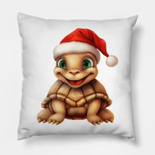 Santa Turtle Pillow