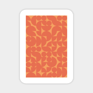 Hotdog Colored Geometric Pattern - Shapes #10 Magnet