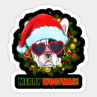 Merry Dogmas Vinyl Decal Sticker for Sign, Dog Christmas Decal
