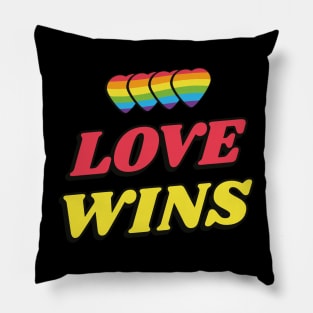 Love Wins LGBTQ Pride Gay Lesbian Straight Ally Pillow