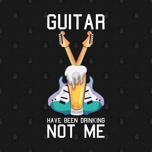 Funny Electric Guitar Graphic Design and Beer Guitarist by Riffize