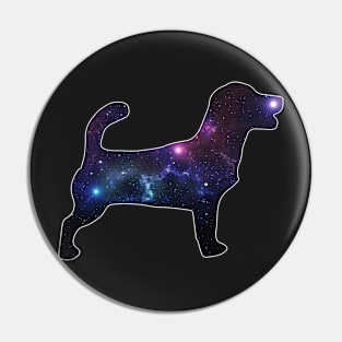 Galaxy Russell Terrier Silhouette Pin