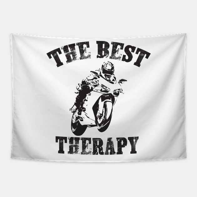 Motocross Bike Motorcycle Best Therapy Tapestry by Little Treasures