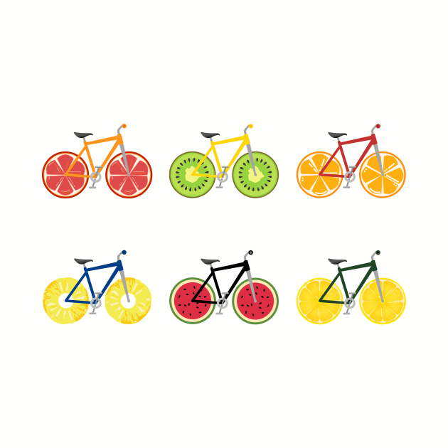 Fruit Wheels MTB Cycling Pattern For Bike Lovers And Cyclists by 4U2NV-LDN