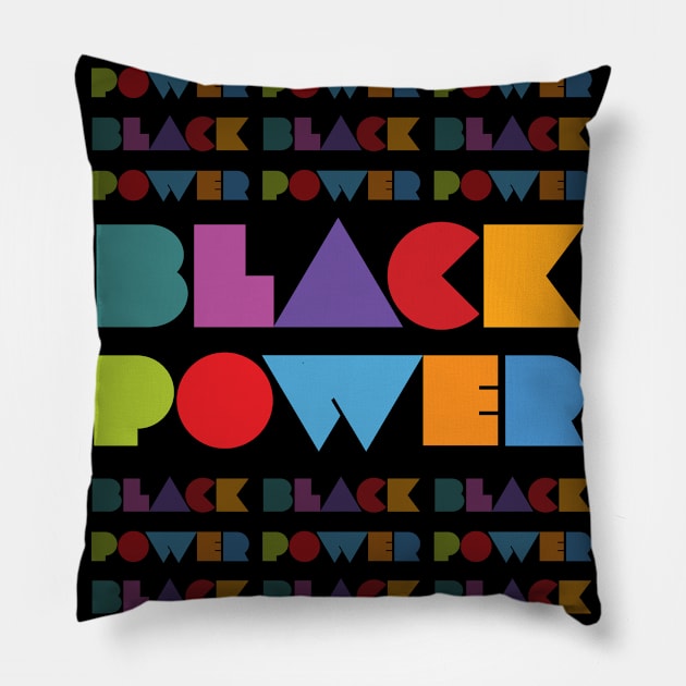 BLACK POWER Pillow by ZUNAIRA