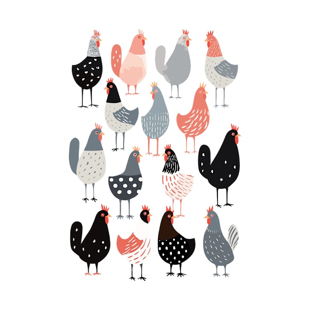 Cluck Yeah! Funny Chicken Celebration Tee by Indigo Lake