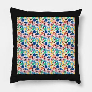 hand drawn abstract element pattern Pillow