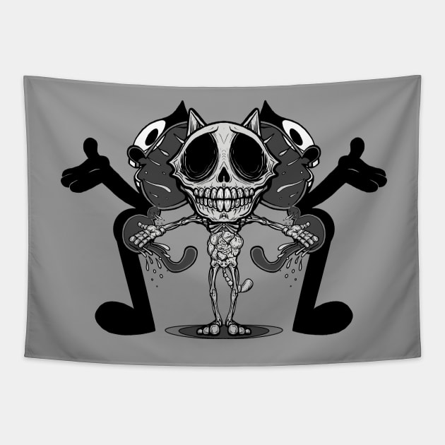 Anatomy of Felix the Cat Tapestry by JCoulterArtist