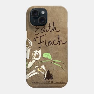 Edith Finch journal with flowers Phone Case