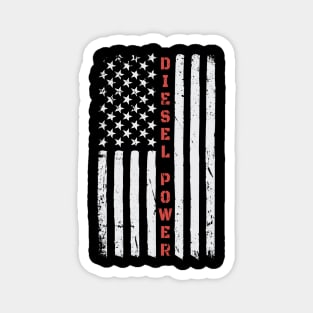 Diesel Power American Flag USA Magnet