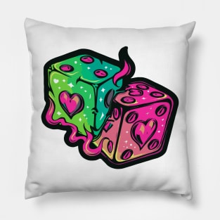Neon dice Pillow