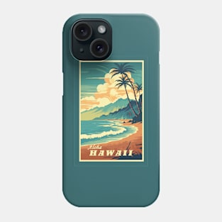 Hawaii Vintage Retro Travel Poster Phone Case