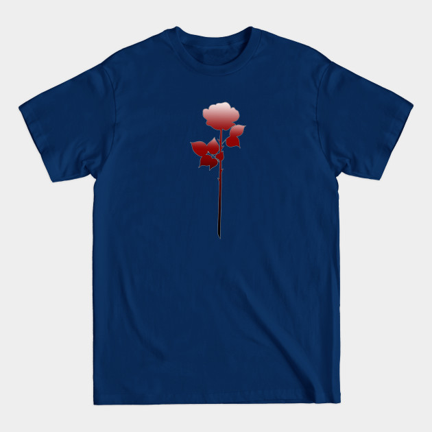 Discover Ombre Red Rose - Rose Silhouette - T-Shirt