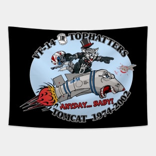 VF-14 Tophatters Nose Art Tapestry