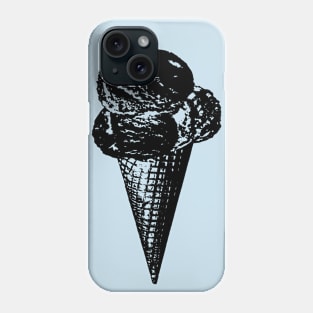 Black Candy Ice Cream Design Phone Case