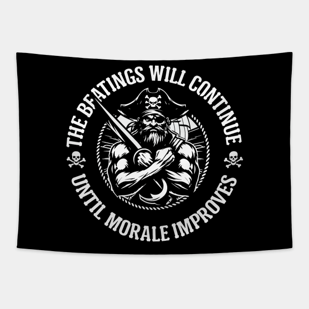 The Beatings Will Continue until Morale Improves Tapestry by SergioCoelho_Arts