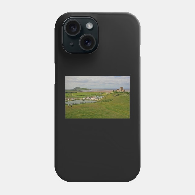 Brean Down, St Nicholas Church & Marine Lake, Uphill Phone Case by RedHillDigital