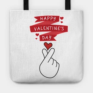 Mini heart, Korean love hand finger symbol Tote