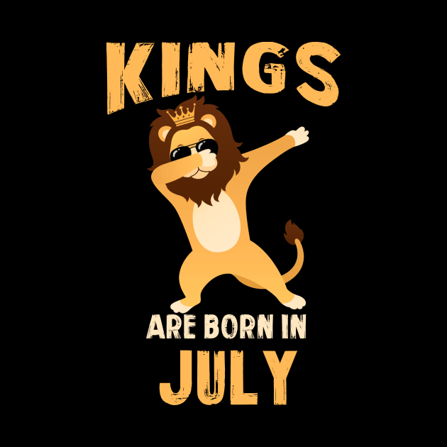 Cute King Are Born In July T-shirt Birthday Gift by johnbbmerch