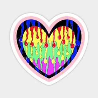 rainbow heart myth goth 23 Magnet