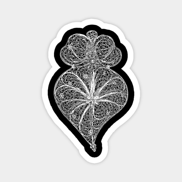 Heart of Viana-Portuguese filigree, traditional jewelry Magnet by StabbedHeart