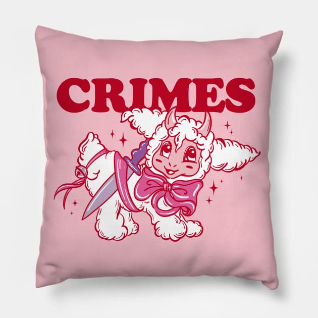 CRIMES Pillow by Pink Fang