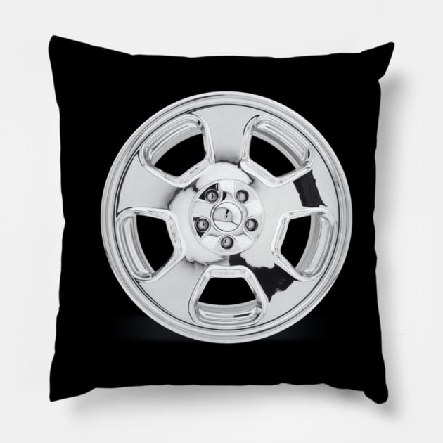 Chrome Rims Pillow by Motor World