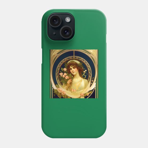 Christmas - AI - Art Nouveau Phone Case by Oldetimemercan