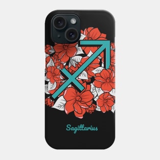 Floral Zodiac Sign Sagittarius Gift Women Men Phone Case