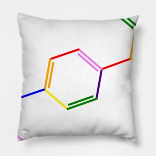 Ibuprofen Molecule Rainbow Chemistry Pillow