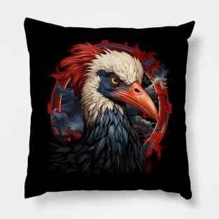 Patriotic Whooping Crane Pillow