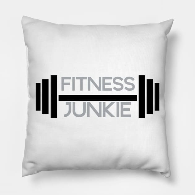 Fitness Junkie Pillow by ArmChairQBGraphics