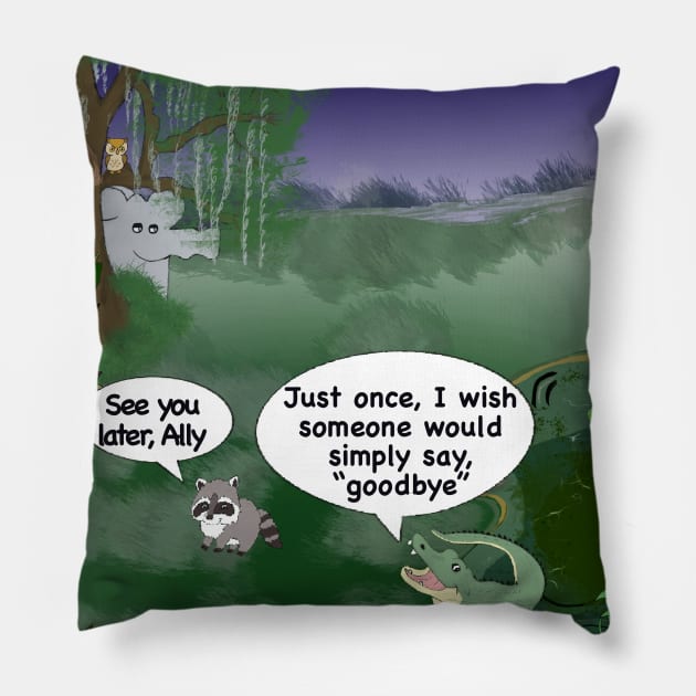 Enormously Funny Cartoons See Ya Later Pillow by Enormously Funny Cartoons