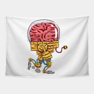 big brain covered by glass Tapestry