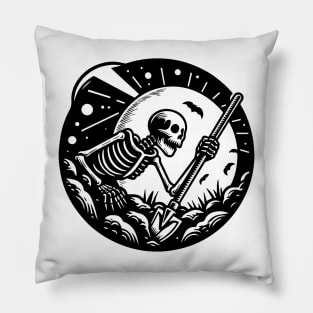 digging the grave Pillow