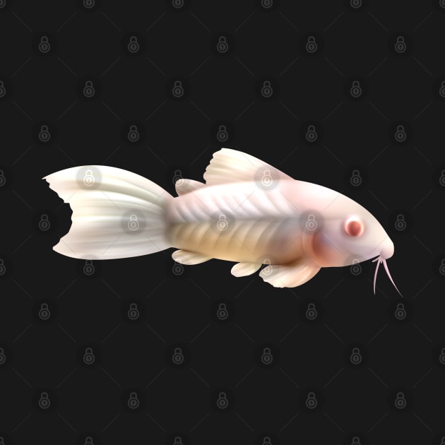 Albino Cory Catfish- no background by piefanart