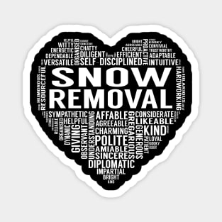 Snow Removal Heart Magnet